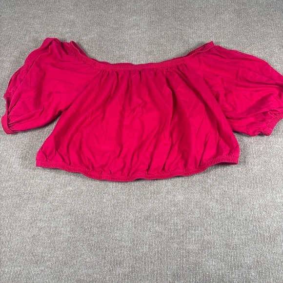 Old Navy Tops - Old Navy | Women’s Plus 2X Off-Shoulder Puff Sleeve Top | Hot Pink 1320